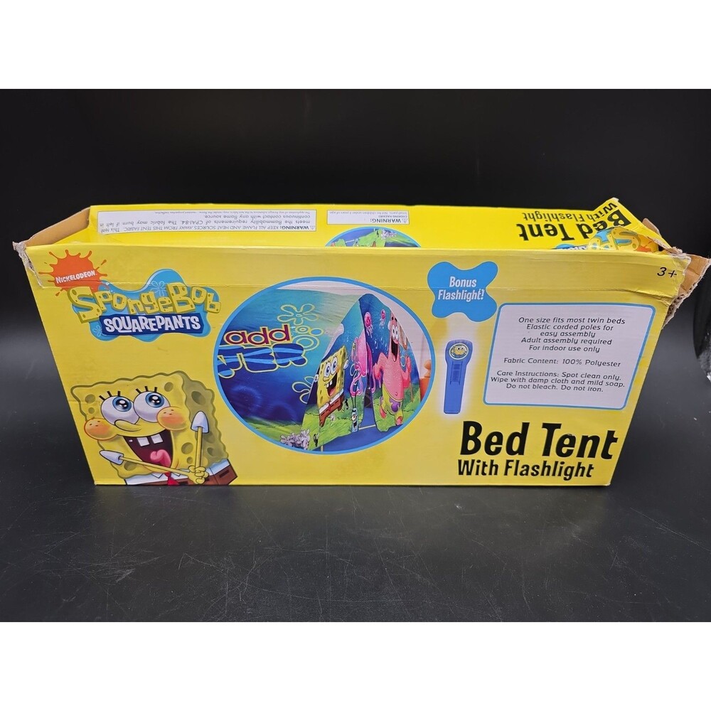Vintage 2004 Spongebob SquarePants Twin Size Bed Tent Cover - VERY RARE!